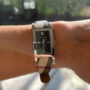 Burberry stainless steel calfskin 18mm BU1009 quartz watch black